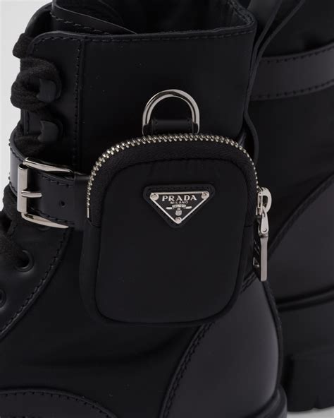 prada nylon boots with pouch|nylon Prada boots women.